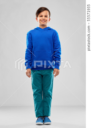 boy in blue hoodie