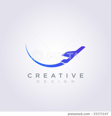 Airplane Vector Illustration Design Clipart Symbol 55573147