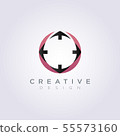 Compass Direction Arrow Abstract Vector 55573160