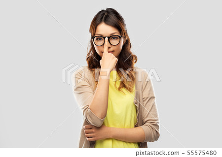 asian woman in glasses or student asian woman in glasses or student 55575480