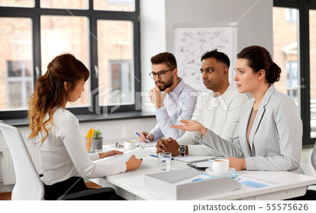 recruiters having job interview with employee 55575626