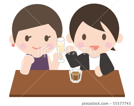 男人和女人在酒吧聊天 男人和女人在酒吧聊天 55577743