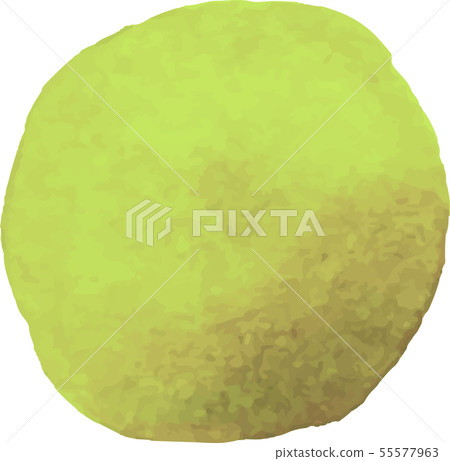 Watercolor_watercolor_illustration_circle_circle__ume_plum fruit_grass color_grass 55577963