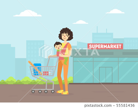 grocery cart baby sling