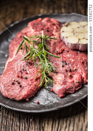Beef meeat Rib-Eye steak wit rosemary salt and Beef meeat Rib-Eye steak wit rosemary salt and 55581752