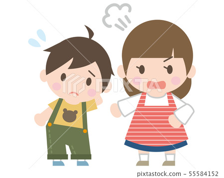 Child angry by mother 55584152