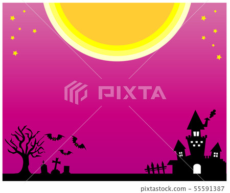Halloween frame frame moon full moon Hoshi castle grave Halloween frame frame moon full moon Hoshi castle grave 55591387