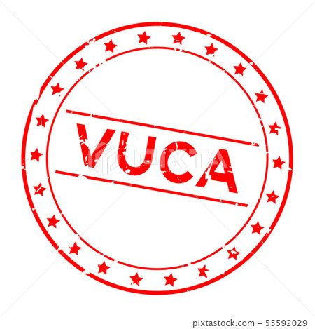 Grunge red vuca rubber stamp 55592029