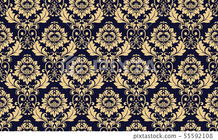 Wallpaper in the style of Baroque. Seamless vector Wallpaper in the style of Baroque. Seamless vector 55592108