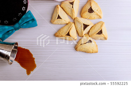 Jewish holiday Purim with carnival mask and Jewish holiday Purim with carnival mask and 55592225