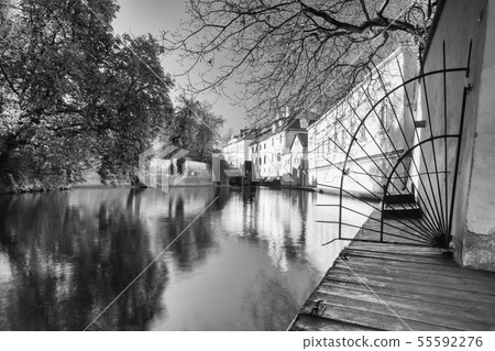 The Devils Canal is a famous canal in Prague, the The Devils Canal is a famous canal in Prague, the 55592276