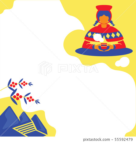 Peru woman in local suit with hot coffee Peru woman in local suit with hot coffee 55592479