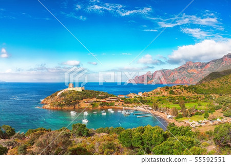 Girolata bay in natural reserve of Scandola Girolata bay in natural reserve of Scandola 55592551
