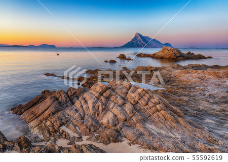 Fantastic azure water with rocks near beach Porto Fantastic azure water with rocks near beach Porto 55592619