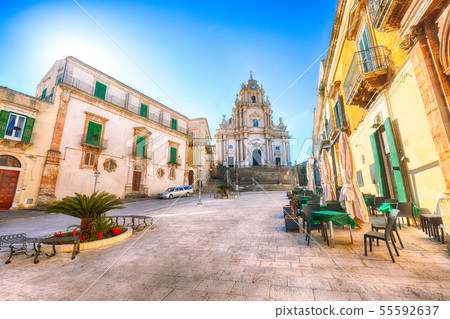 The baroque Saint George cathedral of Modica and 55592637