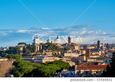 Rome skyline in Italy 55593032