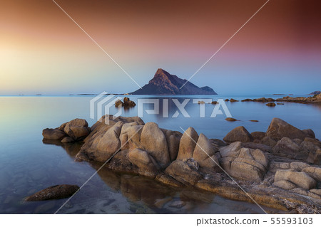 Fantastic azure water with rocks near beach Porto Fantastic azure water with rocks near beach Porto 55593103