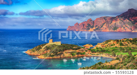 Girolata bay in natural reserve of Scandola 55593128