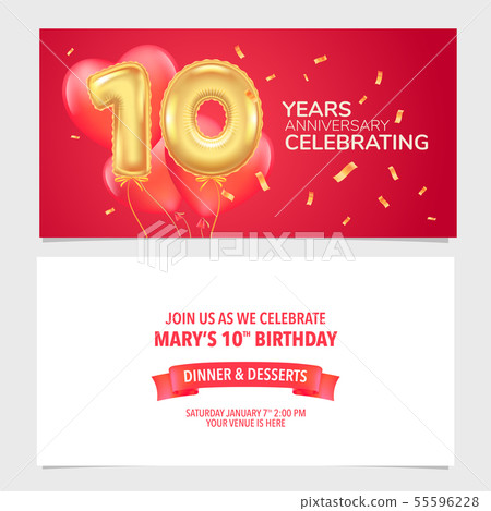 10 years anniversary invitation vector 10 years anniversary invitation vector 55596228