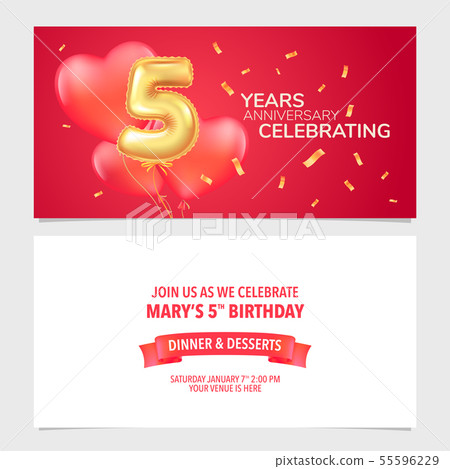5 years anniversary invitation vector 5 years anniversary invitation vector 55596229