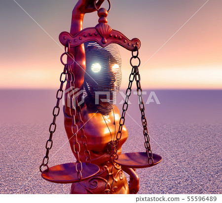 Corruption of Justice Sytem - 3d rendering 55596489