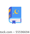 Book of bedtime stories flat icon 55596694