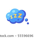 Speech bubble with ZZZ. Sleep flat icon 55596696