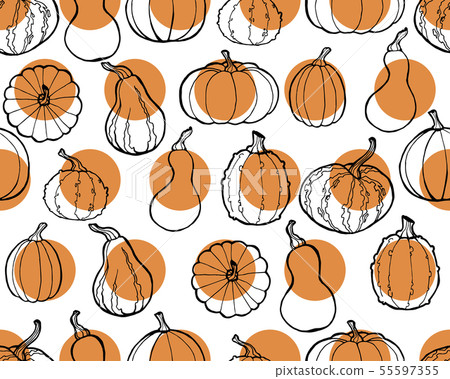 pampkins orange pattern polka dot 55597355