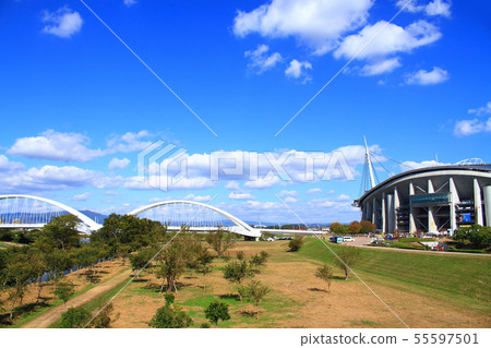 Scenery around Toyota Stadium in Toyota City 55597501