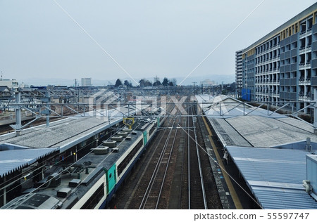 Limited express Hokuetsu departs from Hokuriku Main Line and Takaoka Station (485 series 3000 series) 55597747