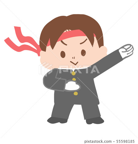 Cheering Boy (Red Hachimaki) - Stock Illustration [55598185] - PIXTA