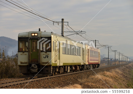 信越線的飯山線有2條Kiha 110普通列車 信越線的飯山線有2條Kiha 110普通列車 55599258