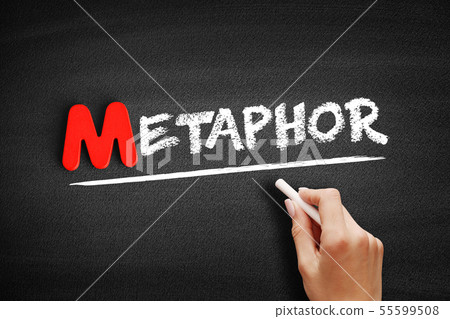 Metaphor text on blackboard Metaphor text on blackboard 55599508