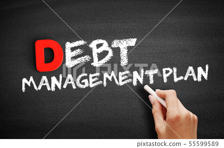 Debt Management Plan text on blackboard 55599589