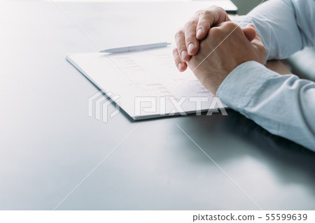 corporate meeting project manager desk graphs 55599639