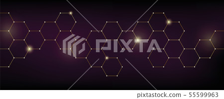gold technical honeycomb background digital electronics 55599963