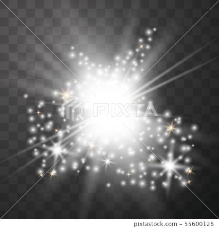 White glowing light explodes 55600128