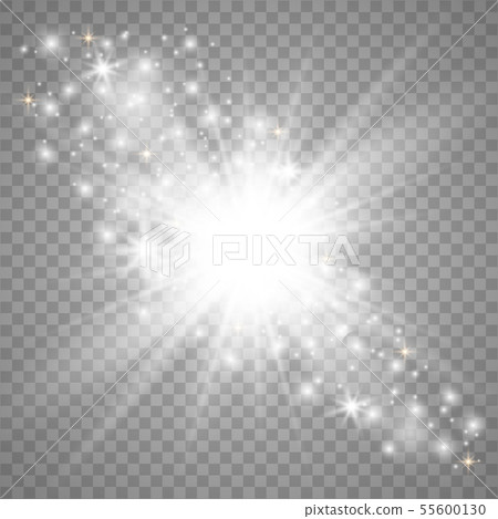 White glowing light explodes 55600130