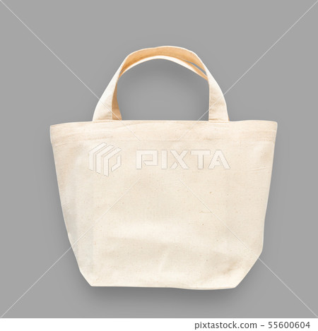 Tote bag canvas white cotton fabric eco shopping 55600604