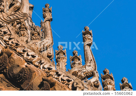 Archaeological, Close Up of carved art figures Archaeological, Close Up of carved art figures 55601062