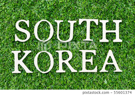 Wood alphabet letter in word south korea 55601374