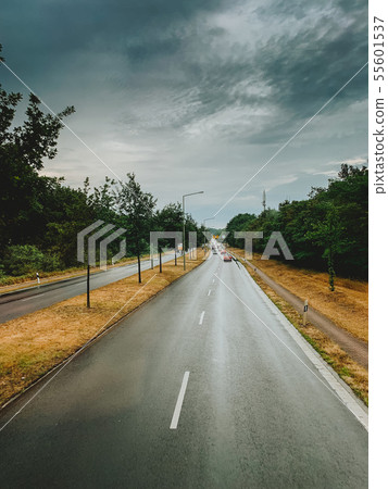 Asphalt road and beautiful nature landscape Asphalt road and beautiful nature landscape 55601537