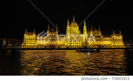 Hungarian Parliament House Night View Hungarian Parliament House Night View 55601811