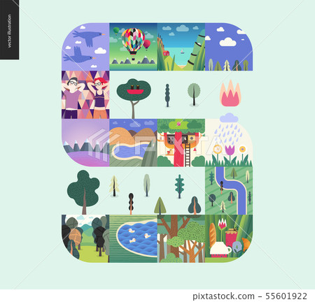 Simple things - forest set composition on a mint Simple things - forest set composition on a mint 55601922