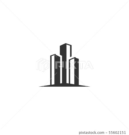 Real estate skyscraper graphic design template - Stock Illustration ...