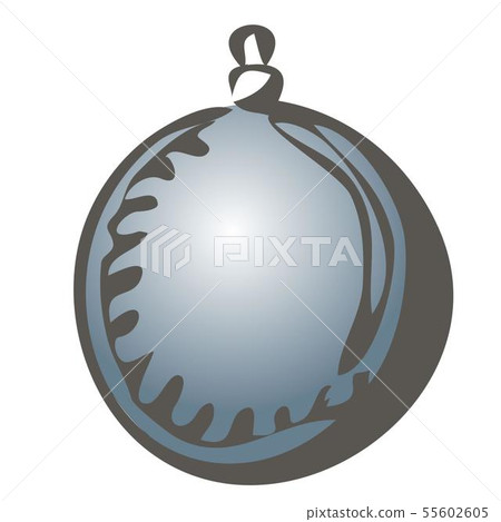 Vector isolated hand draw Christmas toy sphere on a white background Vector isolated hand draw Christmas toy sphere on a white background 55602605