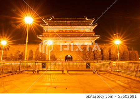The ancient traditional Chinese Arrow Tower in the The ancient traditional Chinese Arrow Tower in the 55602691