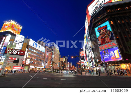 [Hokkaido] Night view of Susukino intersection 55603069
