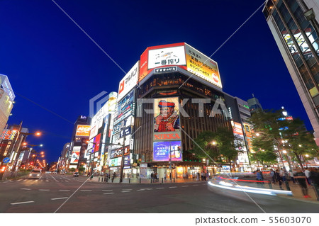 [Hokkaido] Night view of Susukino intersection 55603070