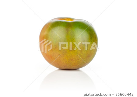 Greenish red tomato isolated on white Greenish red tomato isolated on white 55603442